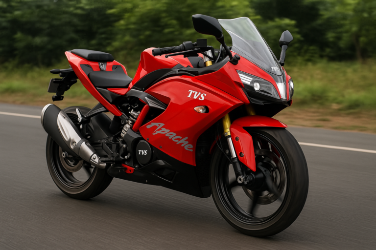 TVS Apache RR 310 red color variant on
