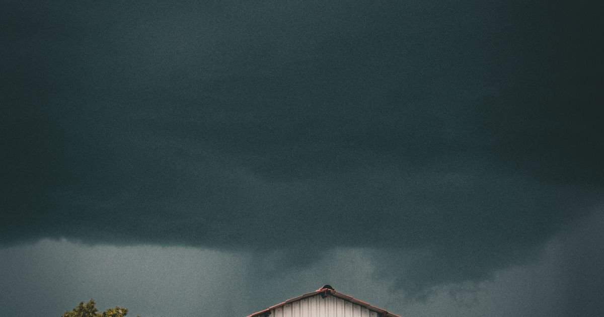 Storm damaged roof shingles after a heavy storm